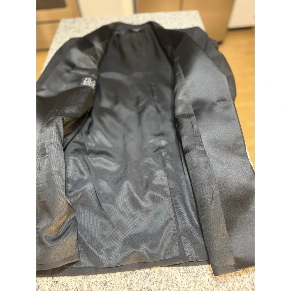 Jos‎ A Bank Formal Elegant Tuxedo Black Jacket Wool/ Satin Trim Sz 43L Wedding